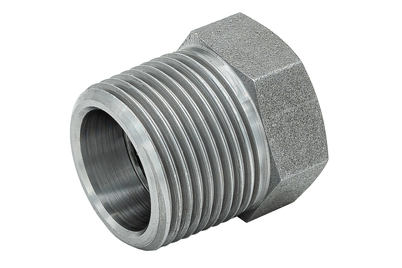 6kt. Reduzierstück EN 10241 R 1/2" x 3/8", Stahl ** schwarz **