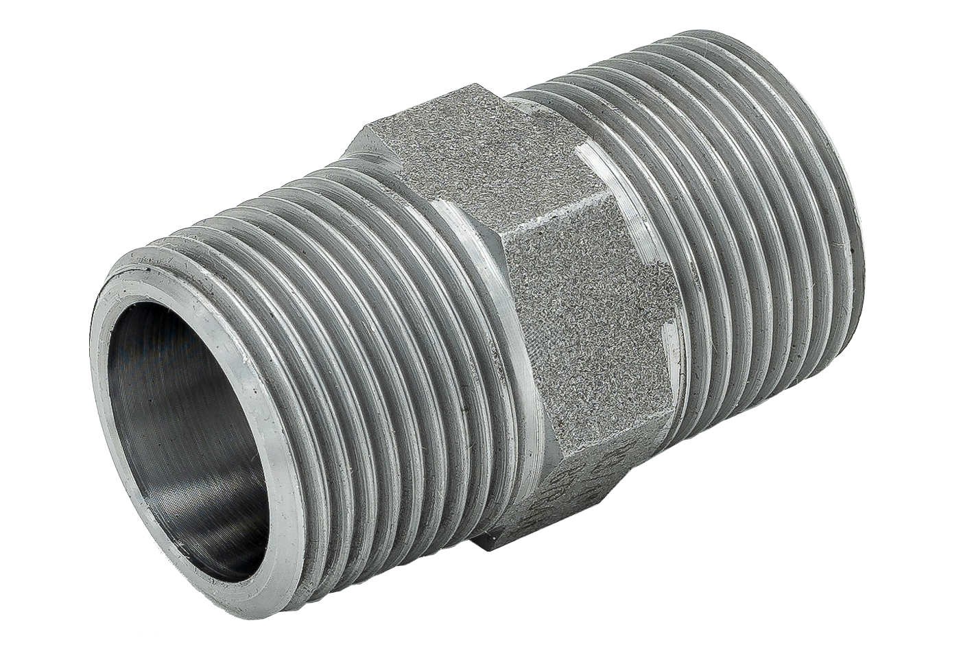 6kt. Doppelnippel EN 10241 R 1/4", Stahl ** schwarz **