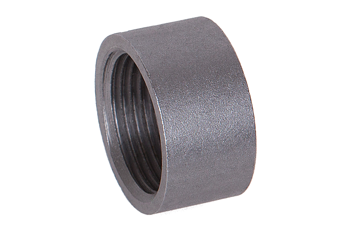 Muffen halbe Länge EN 10241 Rp 3/8", E235 ** schwarz **