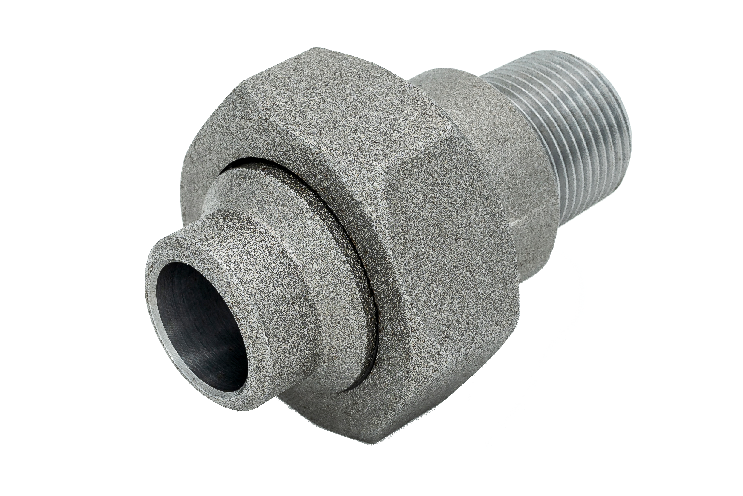 Verschraubung AGxSE EN 10241 R 1 1/4" x DN 32/ 42,4 mm, konisch dichtend, Stahl ** schwarz **