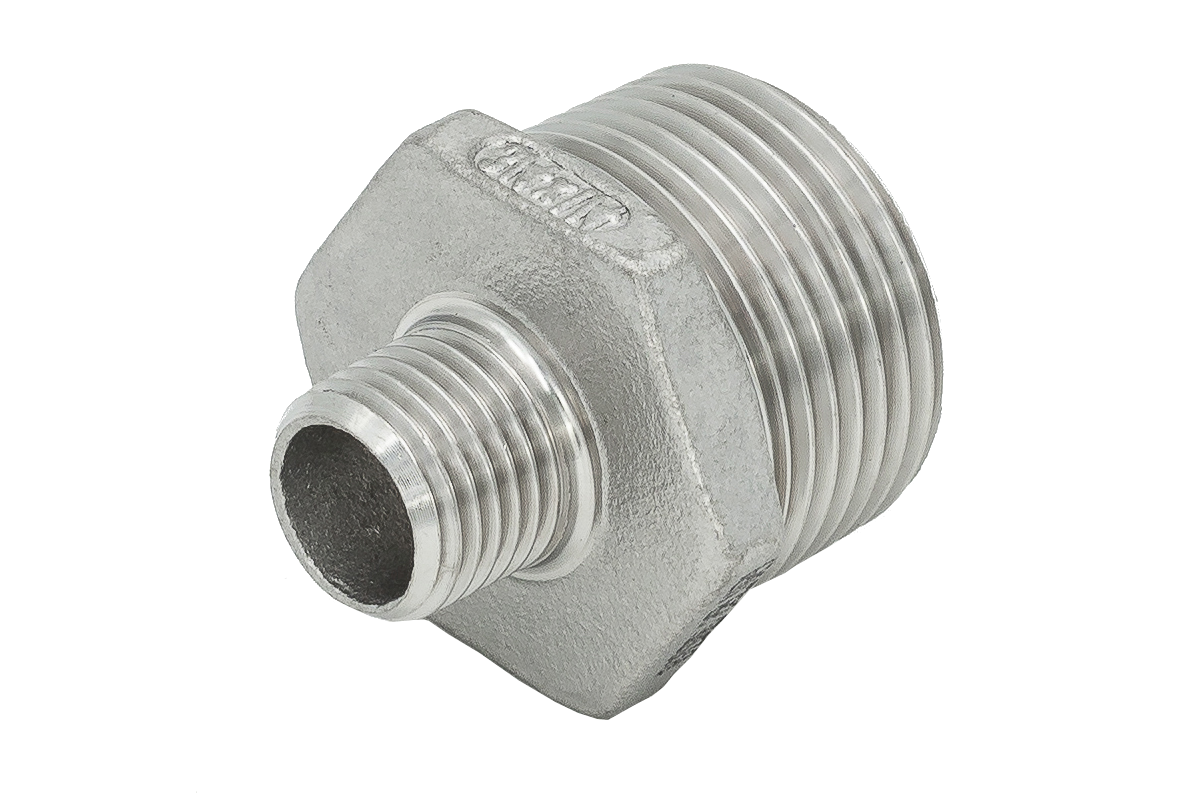 6-/8kt. Reduzierdoppelnippel 1.4408 1 1/4" x 3/4"