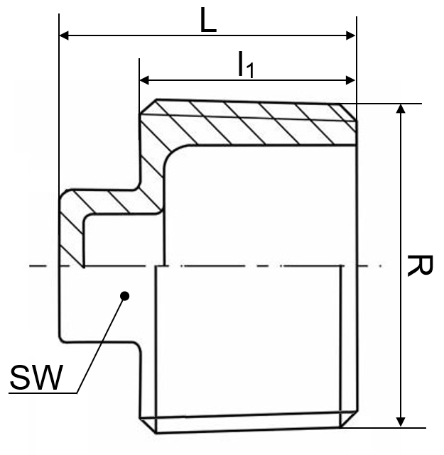 4kt. Stopfen 1.4408 1 1/4"