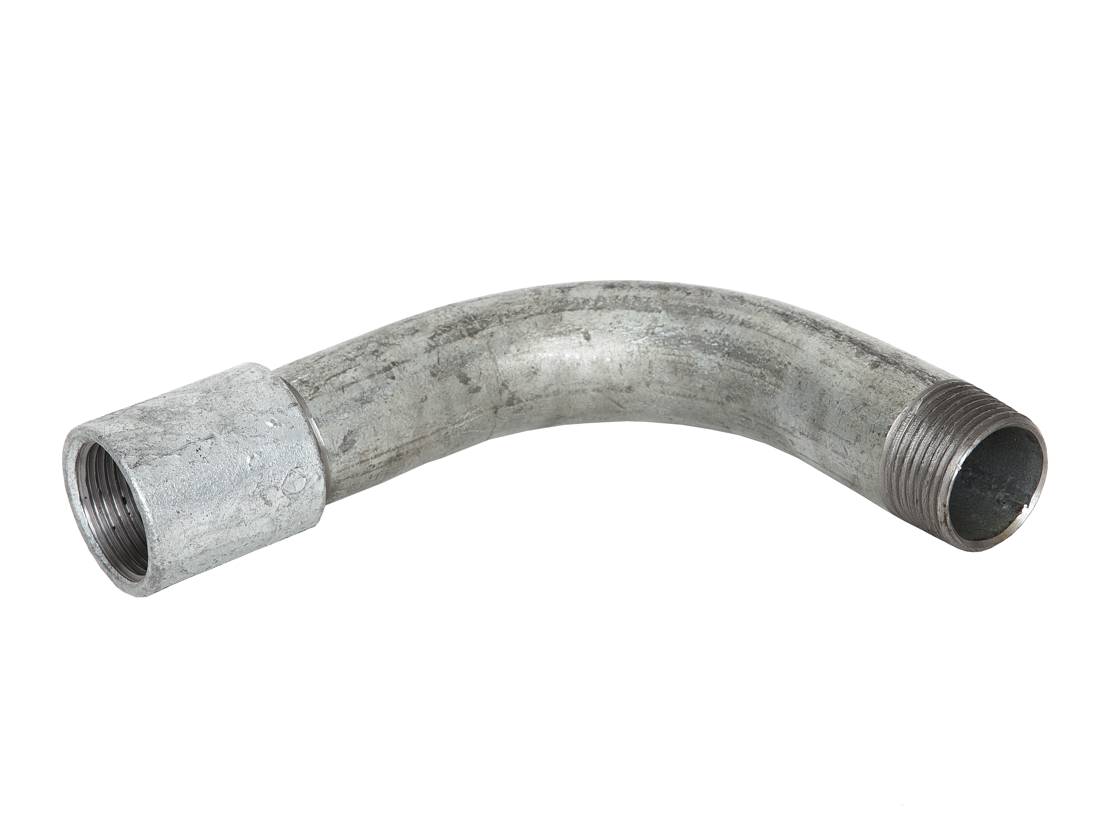 Bogen 90° mit Muffe EN 10241  R 3", Stahl ** verzinkt **