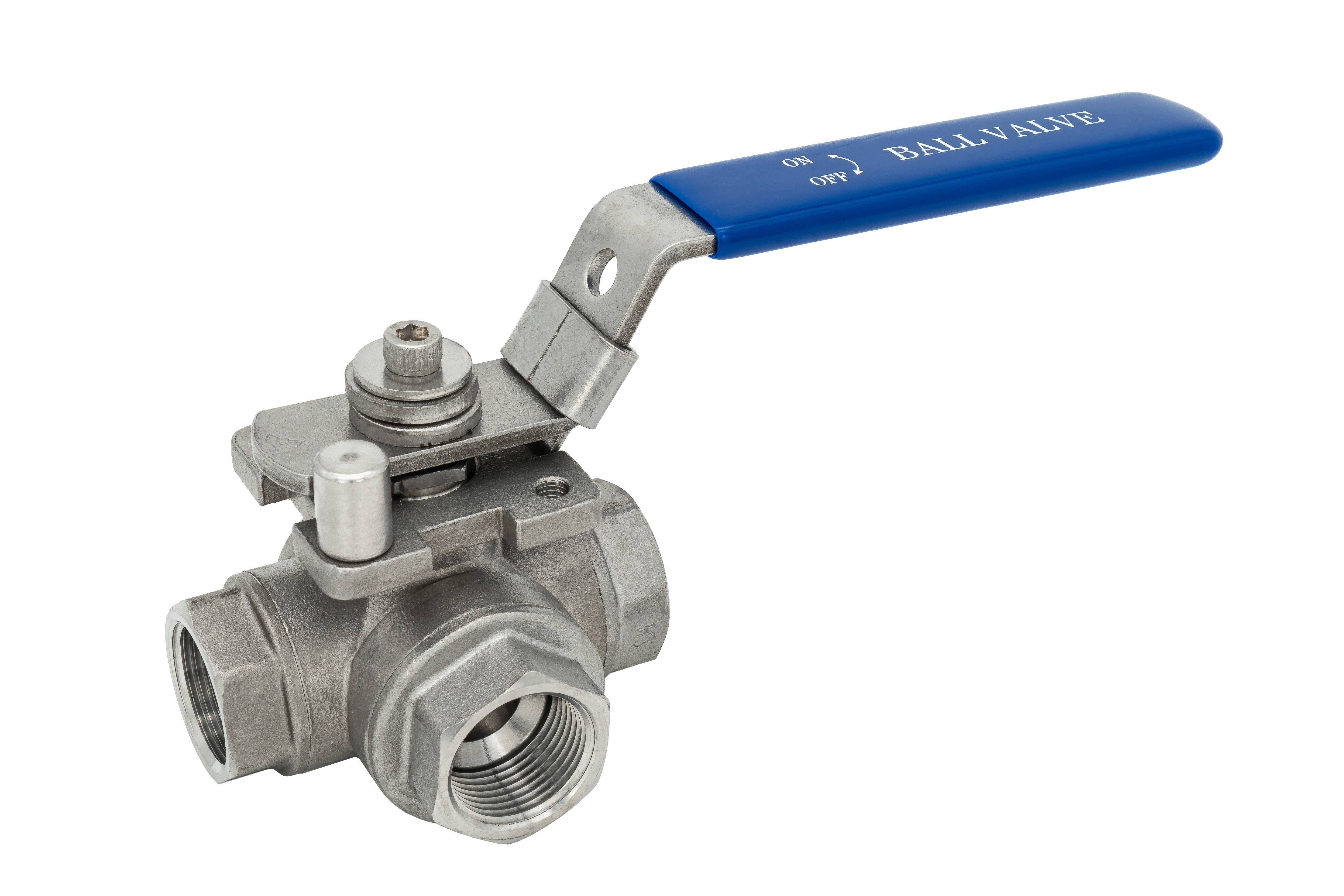 3-Wege Kugelhahn 1.4408 T-Form 1 1/2"