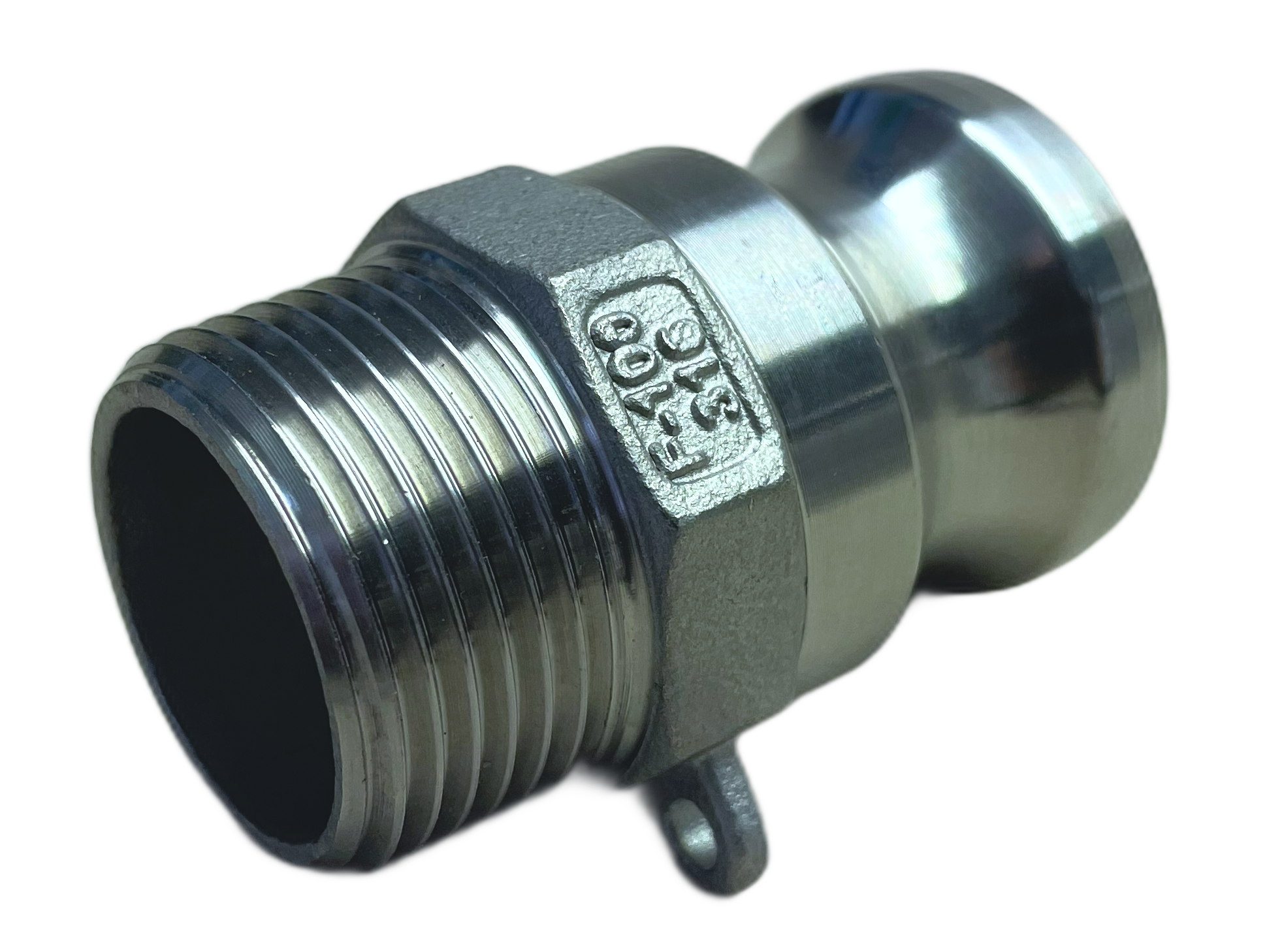 Kamlok Vaterteil mit Außengewinde Typ F R 3/4", 1.4408
